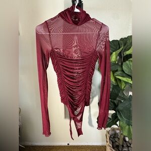 Free people sheer bodysuit